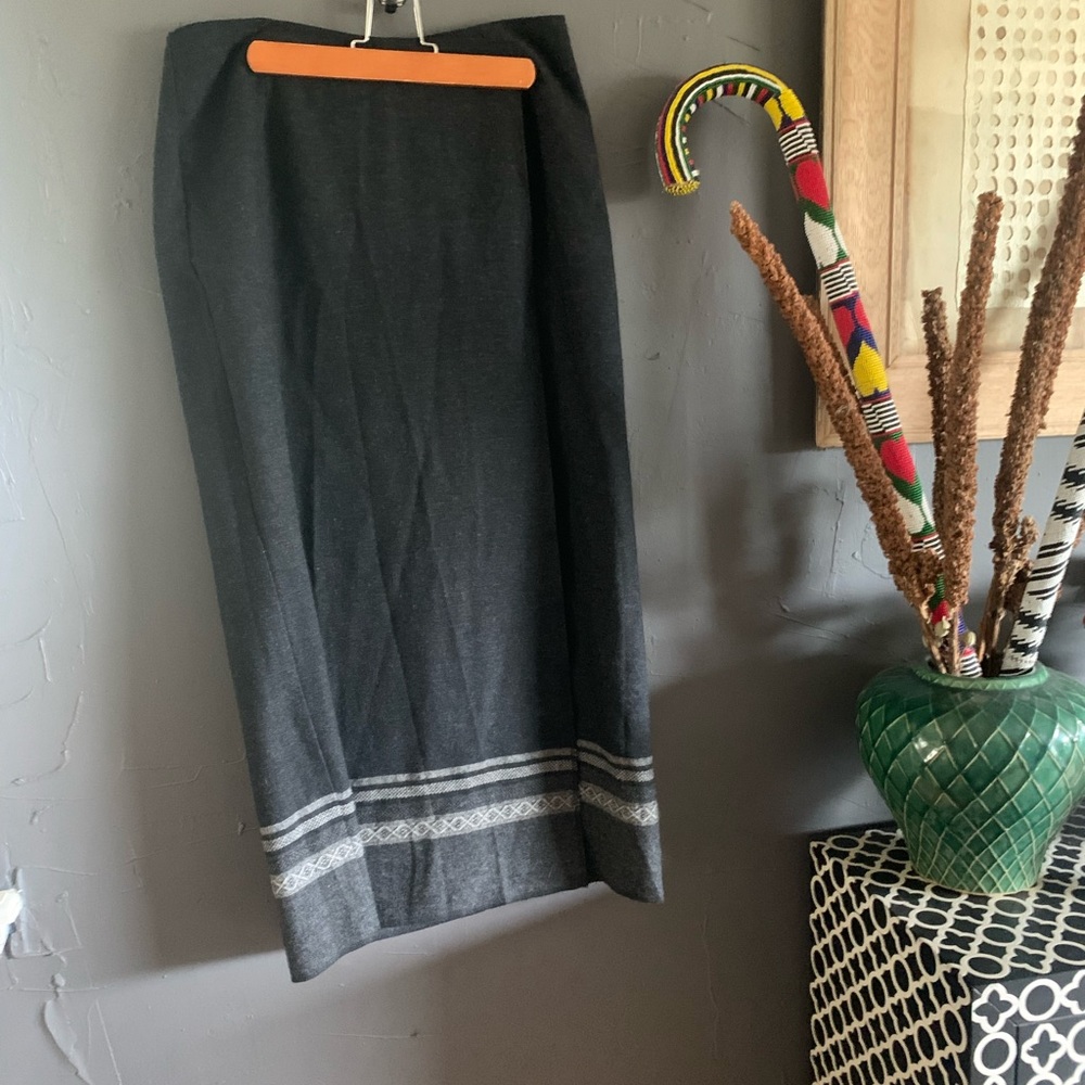 Eddie Bauer Wool Blend wrap skirt size 12